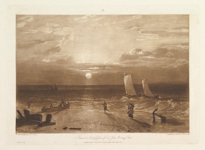 Mildmay Sea-Piece Liber Studiorum, część VIII, płyta 40, 11 lutego 1812. autorstwa Joseph Mallord William Turner
