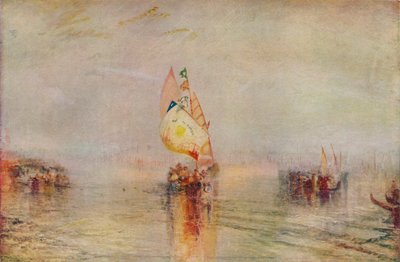 Słońce Wenecji płynące w morze, wystawione 1843, 1937 autorstwa Joseph Mallord William Turner