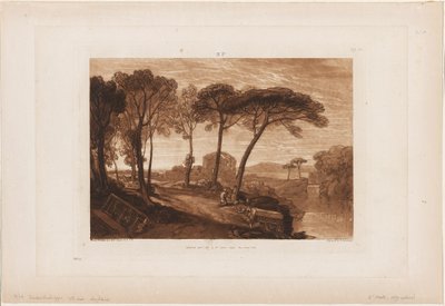 Świątynia Minerwy Medica, tablica 23 z Liber Studiorum autorstwa Joseph Mallord William Turner