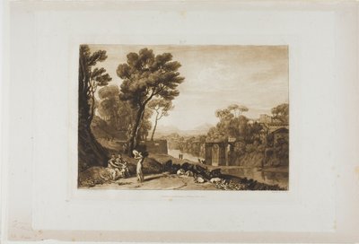 Kobieta i tamburyn, płyta 3 z Liber Studiorum autorstwa Joseph Mallord William Turner