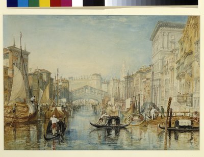 Wenecja, Rialto (akwarela na ołówku na białym papierze) autorstwa Joseph Mallord William Turner
