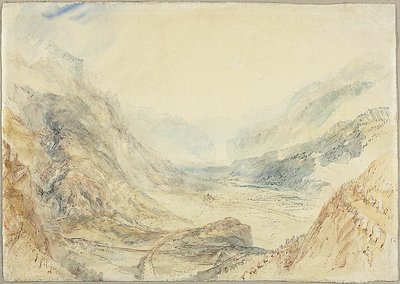 Widok na przełęcz Świętego Gotarda, Szwajcaria autorstwa Joseph Mallord William Turner