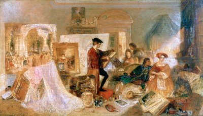 Studium Watteau według reguł Fresnoys, 1831 autorstwa Joseph Mallord William Turner
