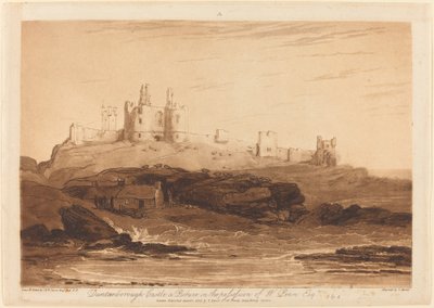 Zamek Dunstanburgh autorstwa Joseph Mallord William Turner and Charles Turner