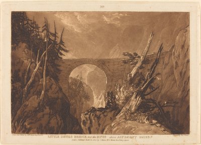 Most Małego Diabła autorstwa Joseph Mallord William Turner and Charles Turner