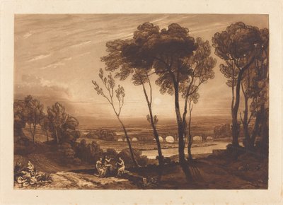 Most na średniej odległości autorstwa Joseph Mallord William Turner and Charles Turner