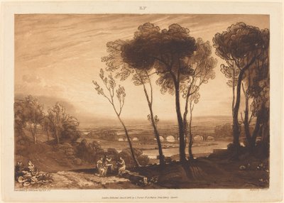 Most na średniej odległości autorstwa Joseph Mallord William Turner and Charles Turner