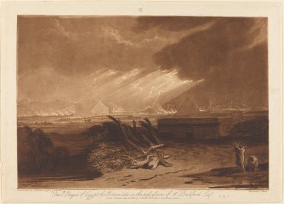 Piąta plaga egipska autorstwa Joseph Mallord William Turner and Charles Turner