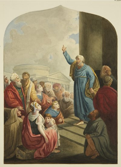 Ołtarz w kościele św. Pawła (ołówek i akwarela na papierze) autorstwa Joseph Manning