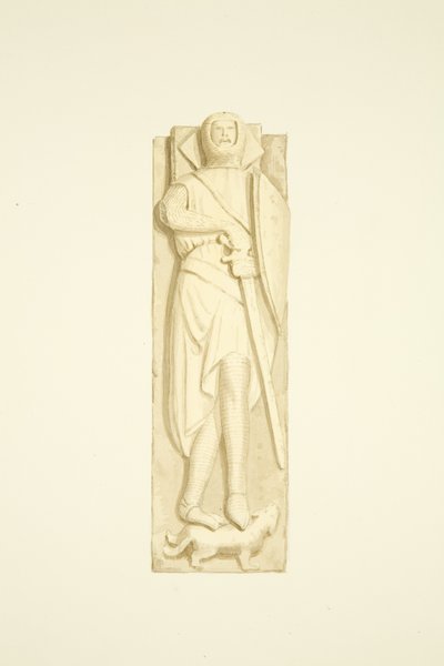 Wizerunek Roberta de Berkeley w St Mary Redcliffe (akwarela na papierze) autorstwa Joseph Manning