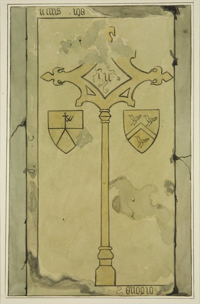 Nagrobek w kościele świątynnym (akwarela na papierze) autorstwa Joseph Manning