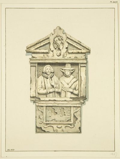 Pomnik na cmentarzu św. Tomasza (akwarela na papierze) autorstwa Joseph Manning