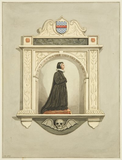 Pomnik pani Jakubowej w kościele św. Marka (akwarela na papierze) autorstwa Joseph Manning