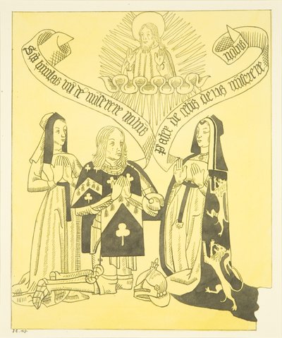 Monumentalny mosiądz Philipa Meada w St Mary Redcliffe (akwarela na papierze) autorstwa Joseph Manning