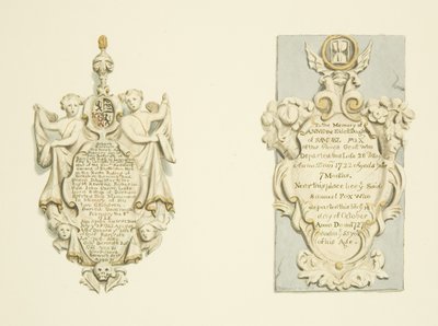 Pomniki u św. Filipa (ołówek i akwarela na papierze) autorstwa Joseph Manning