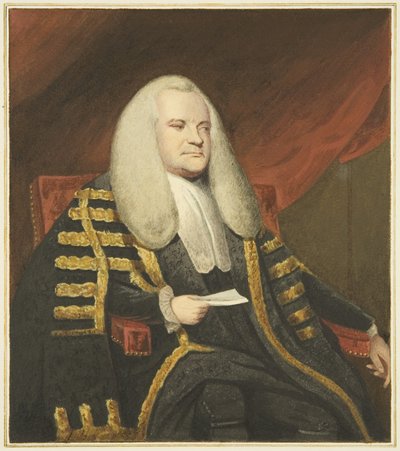 Portret w rezydencji, Queen Square, Lorda Ashburtona (akwarela na papierze) autorstwa Joseph Manning