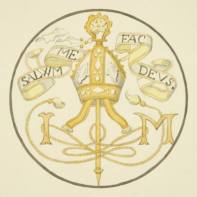 Witraż z Kaplicy Kanyngów (akwarela na papierze) autorstwa Joseph Manning