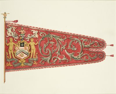 Sztandar Stolarzy, ok. 1833 (ołówek, akwarela i kolor ciała na papierze) autorstwa Joseph Manning