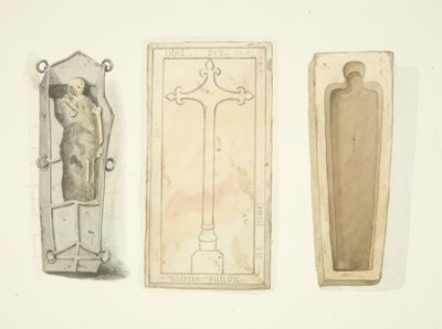 Grobowiec „Harrowing of Hell” w katedrze w Bristolu (pokrywa grobu i dwa groby) autorstwa Joseph Manning