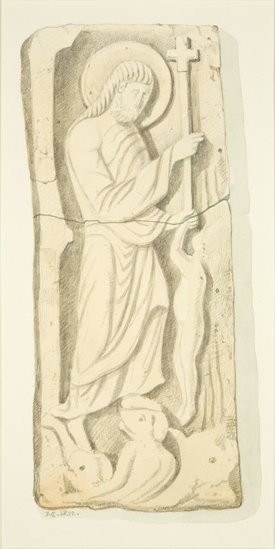 Grobowiec „Harrowing of Hell” w katedrze w Bristolu (akwarela na papierze) autorstwa Joseph Manning