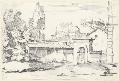 Wejście do Ogrodów Willi Giulia autorstwa Joseph Marie Vien