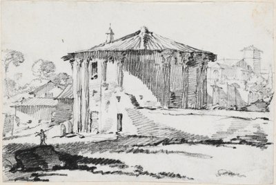 Okrągła Świątynia na Piazza Bocca della Verità, Rzym autorstwa Joseph Marie Vien