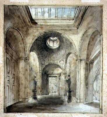 Przedpokój galerii rzeźb Sir Francisa Chantreya w Belgrave Place 30 projektu Sir Johna Soane