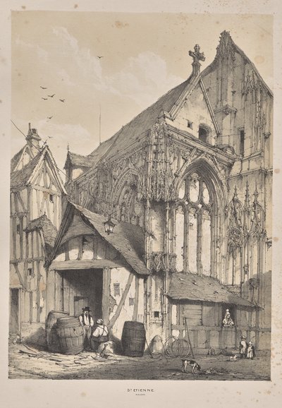 Architektura średniowiecza: St. Etienne, Rouen autorstwa Joseph Nash
