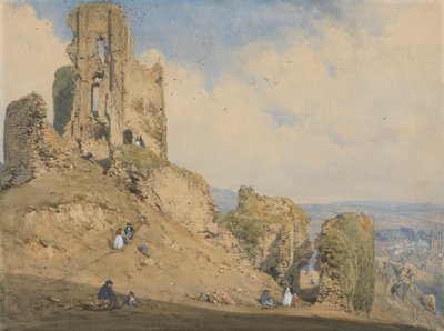 Zamek Corfe, Dorset autorstwa Joseph Nash