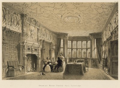 Salon, Crewe Hall, Cheshire autorstwa Joseph Nash