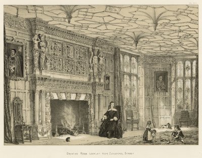 Salon, Loseley, niedaleko Guildford, Surrey autorstwa Joseph Nash