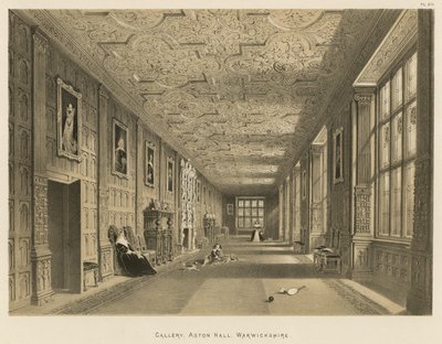 Galeria, Aston Hall, Warwickshire autorstwa Joseph Nash