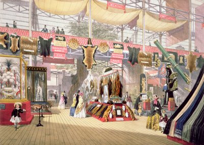 Wielka Wystawa, 1851: Stoisko z futrami, dla braci Dickinson autorstwa Joseph Nash