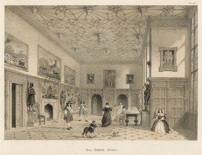 Hall, Parham, Sussex autorstwa Joseph Nash