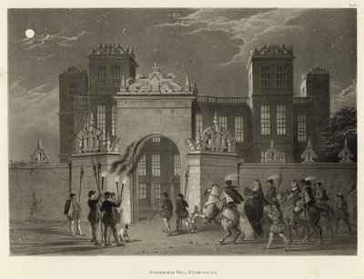 Hardwicke Hall, Derbyshire autorstwa Joseph Nash