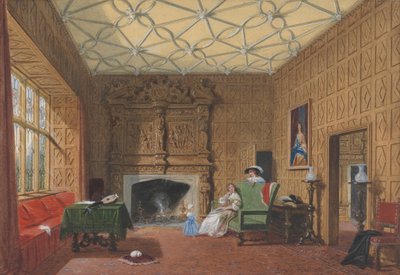 Levens, Westmoreland, Mały salon autorstwa Joseph Nash