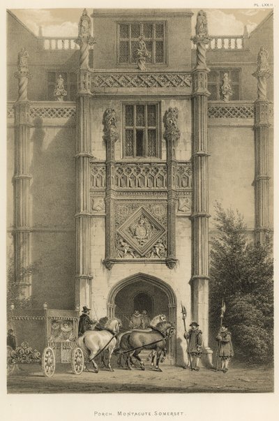 Ganek, Montacute, Somerset autorstwa Joseph Nash
