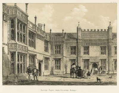 Sutton Place, niedaleko Guildford, Surrey autorstwa Joseph Nash