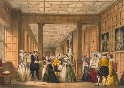 Galeria w Hatfield House, Hertfordshire, wyd. 1838. autorstwa Joseph Nash