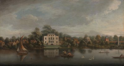 Willa Papieża, Twickenham, ca. 1755. autorstwa Joseph Nickolls