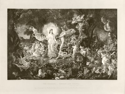 Kłótnia - Oberon i Titania (fotograwiura) autorstwa Joseph Noel Paton