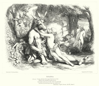 Tytania autorstwa Joseph Noel Paton