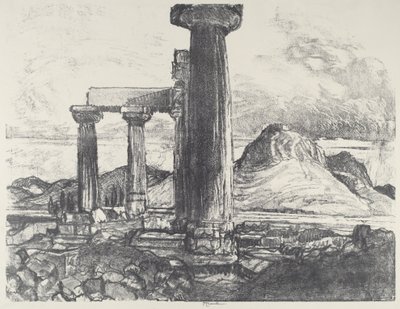 Akro, Korynt z Koryntu autorstwa Joseph Pennell