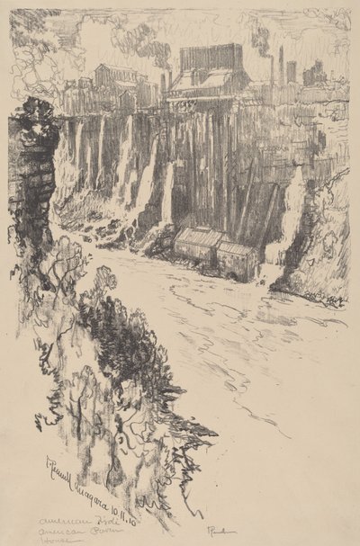 Amerykańskie Tivoli autorstwa Joseph Pennell