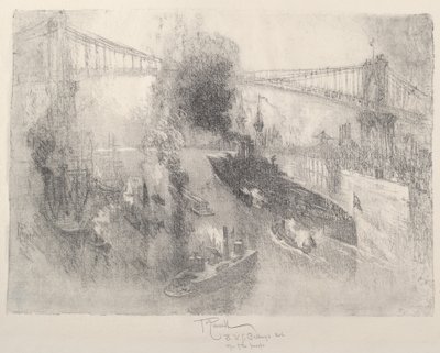 Pancernik wraca do domu autorstwa Joseph Pennell