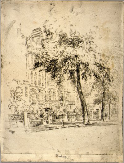 Big Tree--Cheyne Walk autorstwa Joseph Pennell