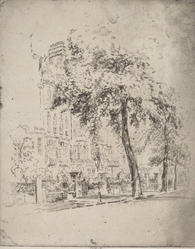 Wielkie Drzewo, Cheyne Walk, 1906. autorstwa Joseph Pennell
