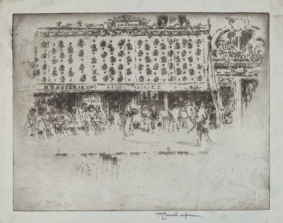 Brasserie, Au Lion Rouge autorstwa Joseph Pennell
