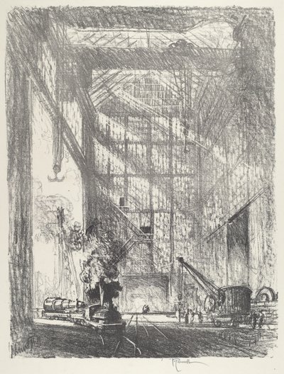 Wniesienie pistoletu, 1916. autorstwa Joseph Pennell