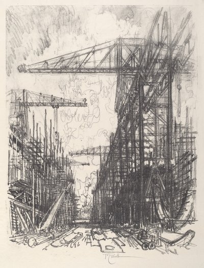 Niszczyciele budynków, nr I autorstwa Joseph Pennell